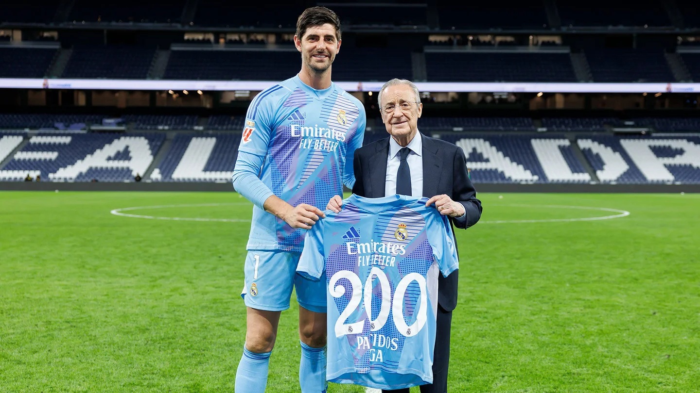 Courtois achieves a special achievement in his career with Real Madrid