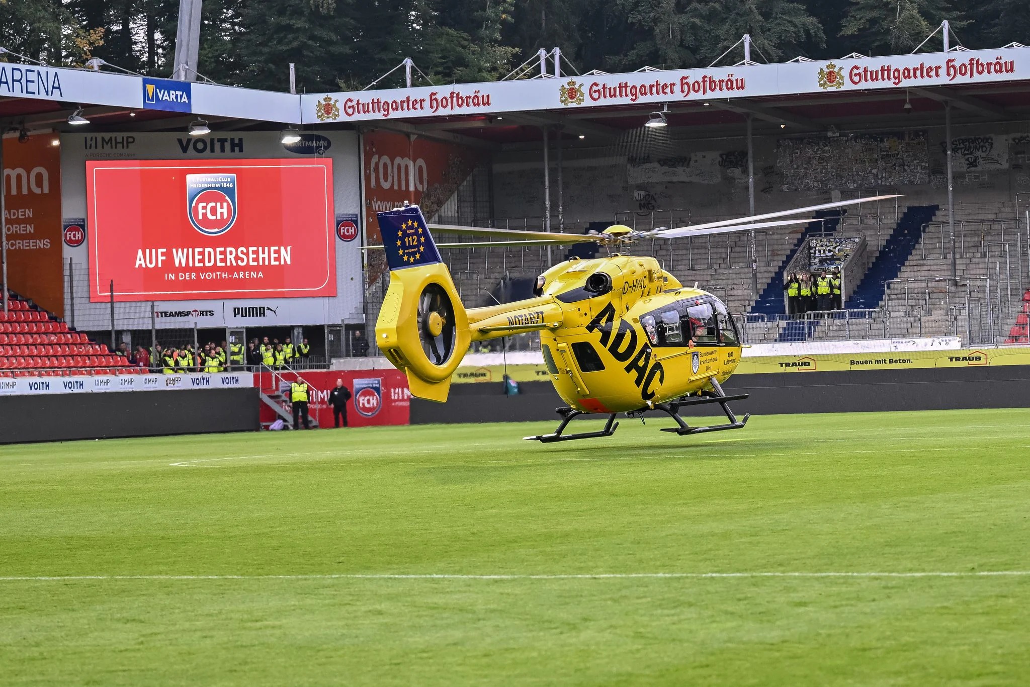 Heidenheim fan taken to hospital by helicopter