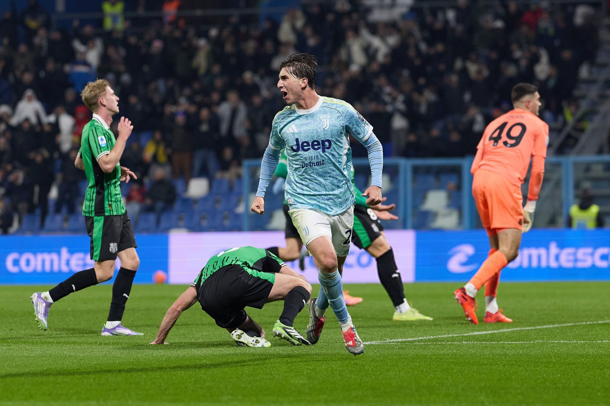 يوفنتوس يدك شباك ساسولو بثلاثية في الكالتشيو