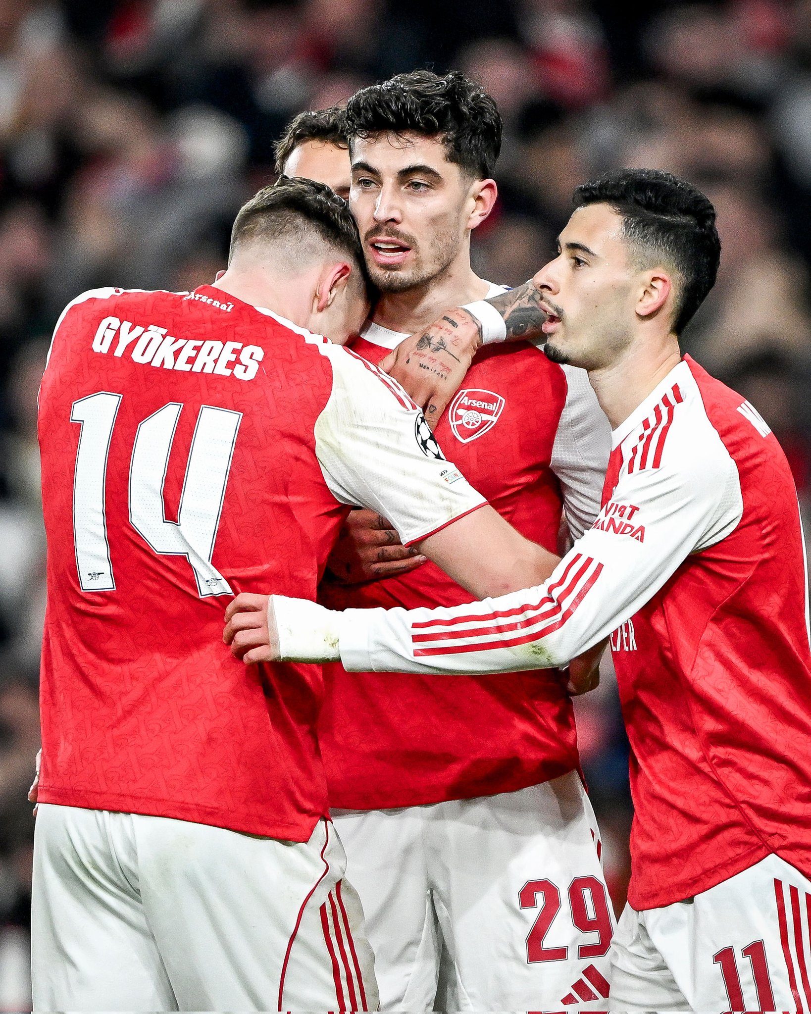 أرسنال يتصدر دوري الأبطال والبايرن وصيفه