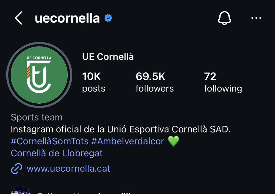 Following Messi's ownership... a historic leap in Cornella's followers