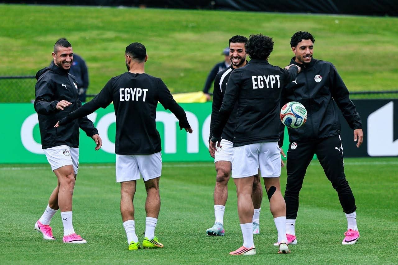 منتخب مصر يواصل تدريباته قبل موقعة بلجيكا