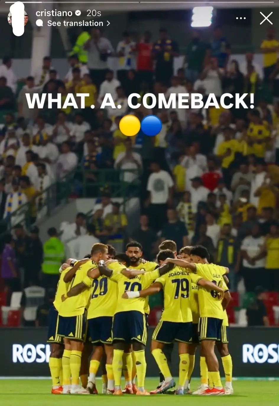 Ronaldo sends a powerful message after Al-Nassr's comeback